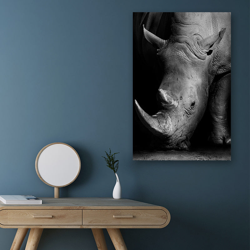 Vivolux | Tropische Afrikaanse Dier Wanddecoratie Canvas Textuur Donkere Kleur Wandkunst voor Studentenwoning