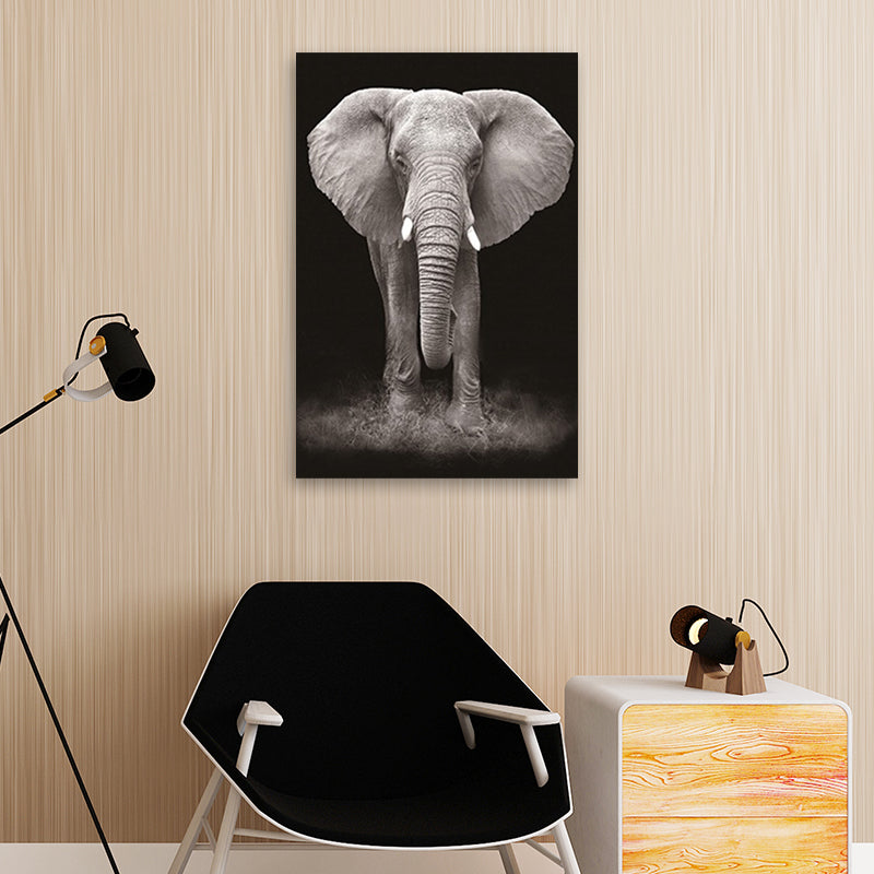 Vivolux | Tropische Afrikaanse Dier Wanddecoratie Canvas Textuur Donkere Kleur Wandkunst voor Studentenwoning