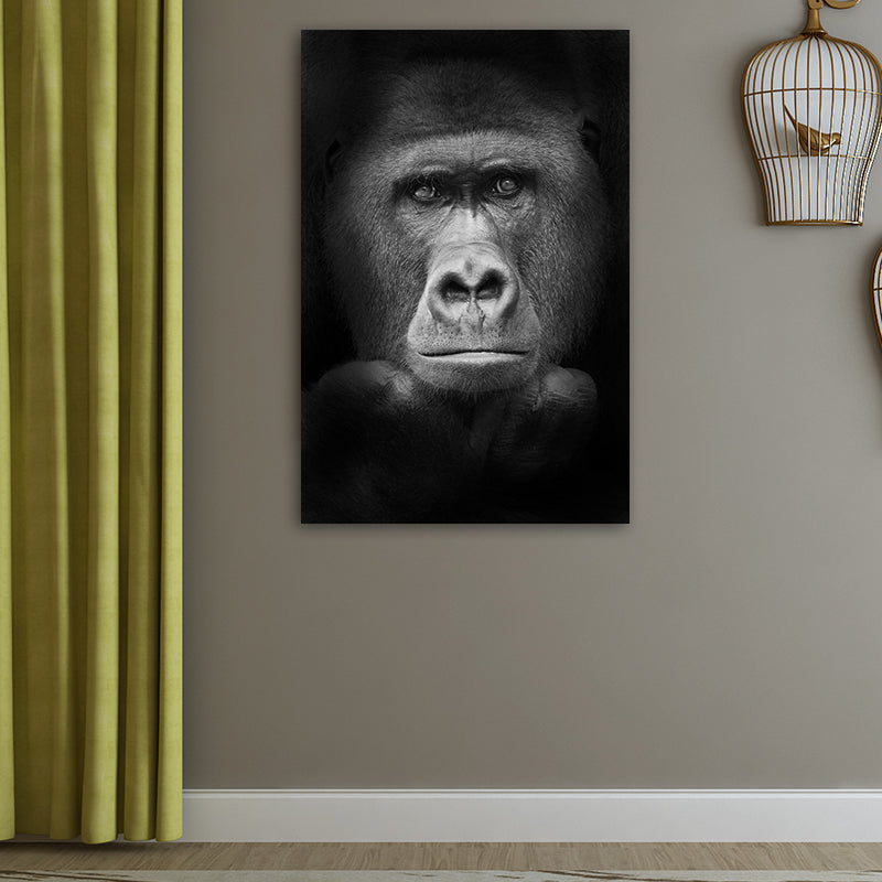 Vivolux | Tropische Afrikaanse Dier Wanddecoratie Canvas Textuur Donkere Kleur Wandkunst voor Studentenwoning