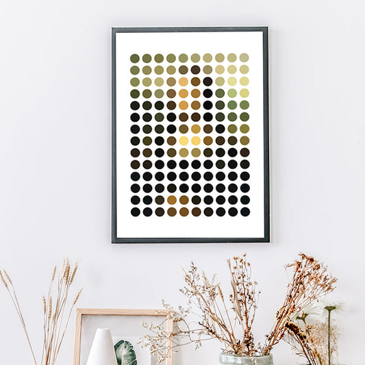 Vivolux | Nordic Geometrische Umwickelte Leinwand Dunkle Farbige Dekorative Wandkunst Druck für das Wohnzimmer