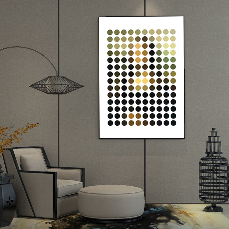 Vivolux | Nordic Geometrische Umwickelte Leinwand Dunkle Farbige Dekorative Wandkunst Druck für das Wohnzimmer