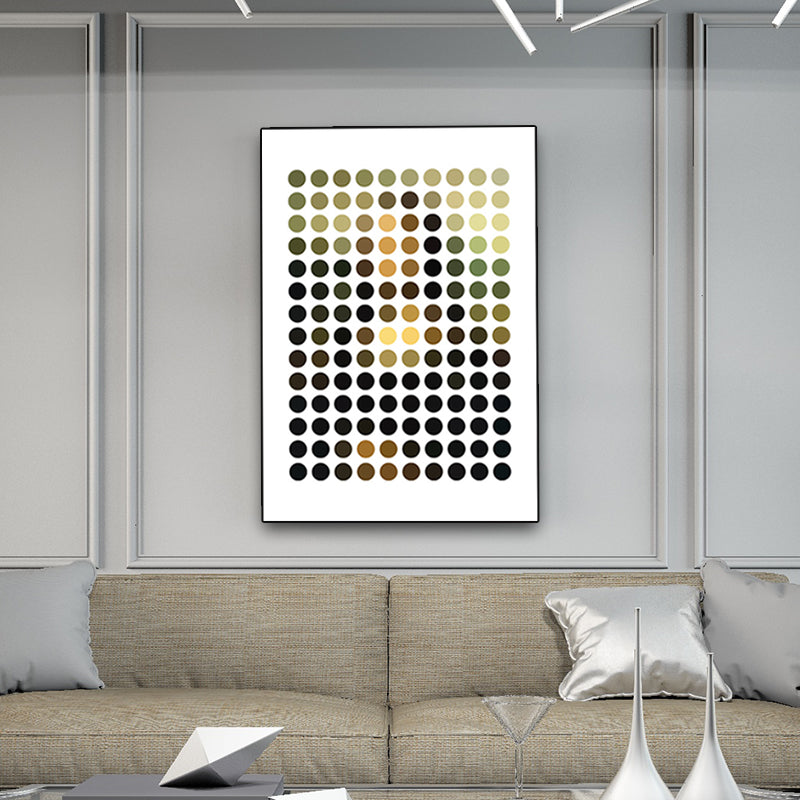 Vivolux | Nordic Geometrische Umwickelte Leinwand Dunkle Farbige Dekorative Wandkunst Druck für das Wohnzimmer