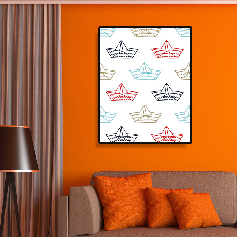 Vivolux | Skandinavische nautische Element Wandkunst Leinwand dekorative sanfte Farbmalkunst für das Gästezimmer