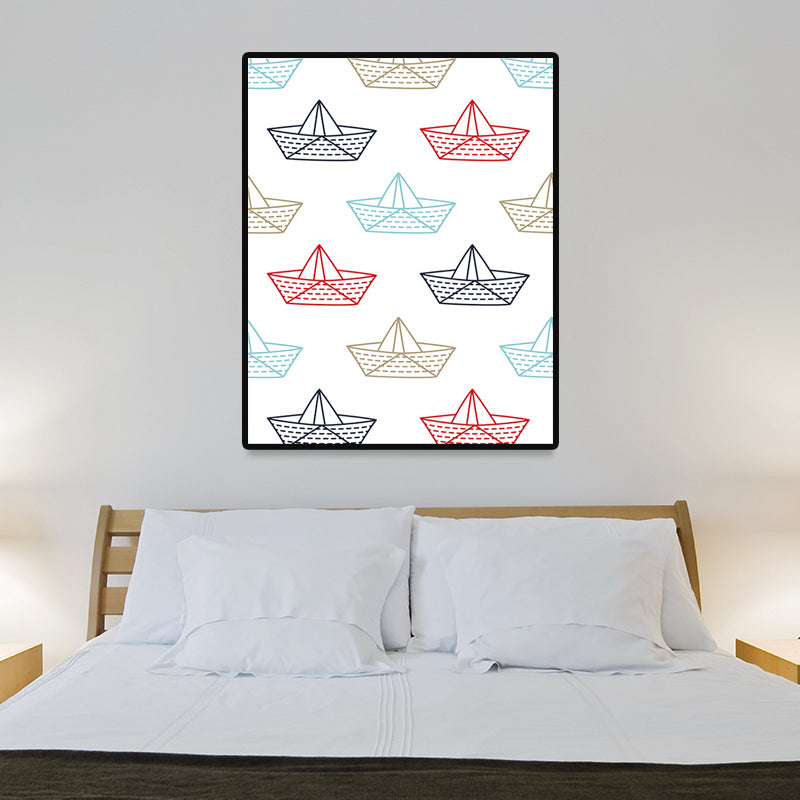 Vivolux | Skandinavische nautische Element Wandkunst Leinwand dekorative sanfte Farbmalkunst für das Gästezimmer
