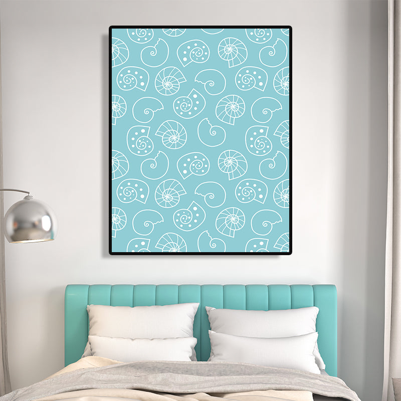 Vivolux | Skandinavische nautische Element Wandkunst Leinwand dekorative sanfte Farbmalkunst für das Gästezimmer