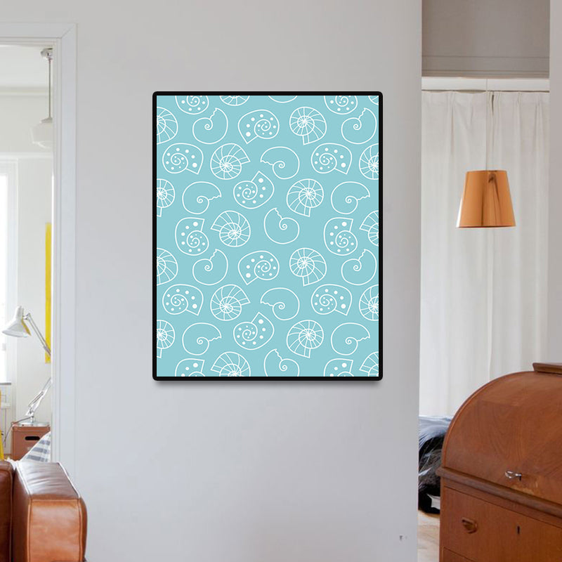 Vivolux | Skandinavische nautische Element Wandkunst Leinwand dekorative sanfte Farbmalkunst für das Gästezimmer