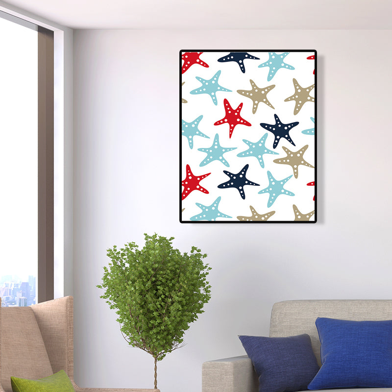 Vivolux | Skandinavische nautische Element Wandkunst Leinwand dekorative sanfte Farbmalkunst für das Gästezimmer
