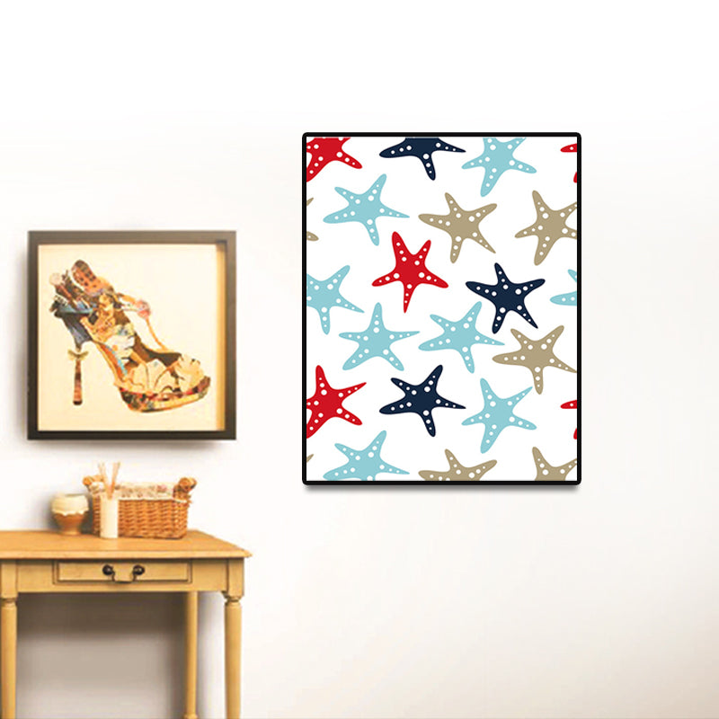 Vivolux | Skandinavische nautische Element Wandkunst Leinwand dekorative sanfte Farbmalkunst für das Gästezimmer