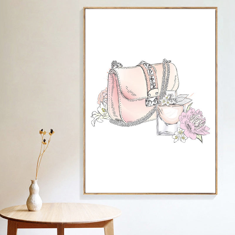 Vivolux | Pink Lady Bag Wrapped Canvas Decorative Victorian für Zeichensaal Wandkunst Druck