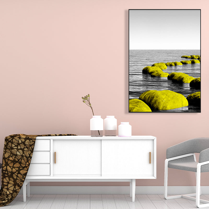 Vivolux | Zachte kleur zeezicht canvasprints landschap modernistische thuiswanddecoratie voor tekenruimte