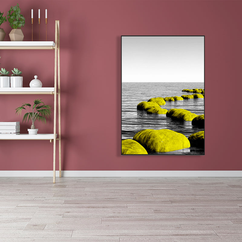 Vivolux | Zachte kleur zeezicht canvasprints landschap modernistische thuiswanddecoratie voor tekenruimte
