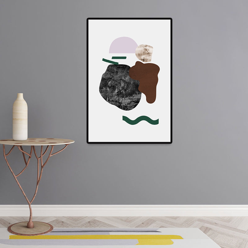 Vivolux | Nordic Wandkunst Dekor Schwarz Abstract Muster Leinwanddruck, Mehrere Größen Verfügbar