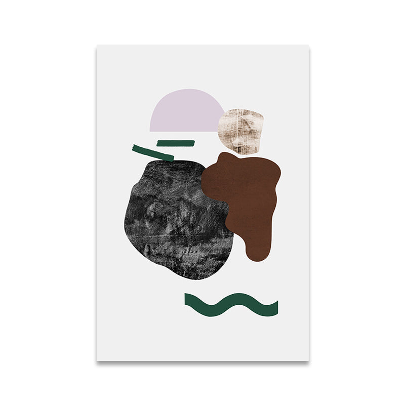 Vivolux | Nordic Wandkunst Dekor Schwarz Abstract Muster Leinwanddruck, Mehrere Größen Verfügbar