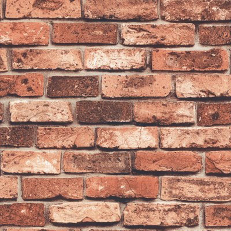Vivolux | Ziegelmuster Tapetenrolle Donkere Kleur Industriële Stijl Wandkunst voor Huisinterieur