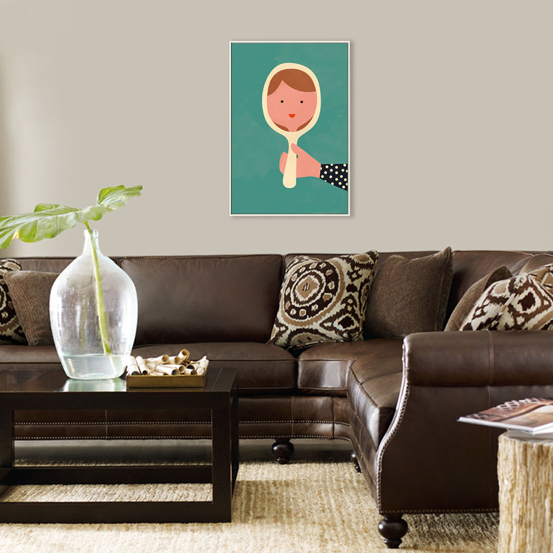 Vivolux | Skandinavische Maiden Leinwand für Esszimmer Illustration Wandkunst, mehrere Größen