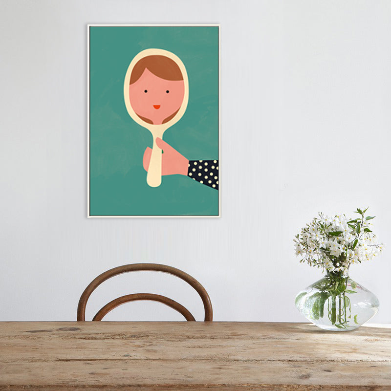 Vivolux | Skandinavische Maiden Leinwand für Esszimmer Illustration Wandkunst, mehrere Größen