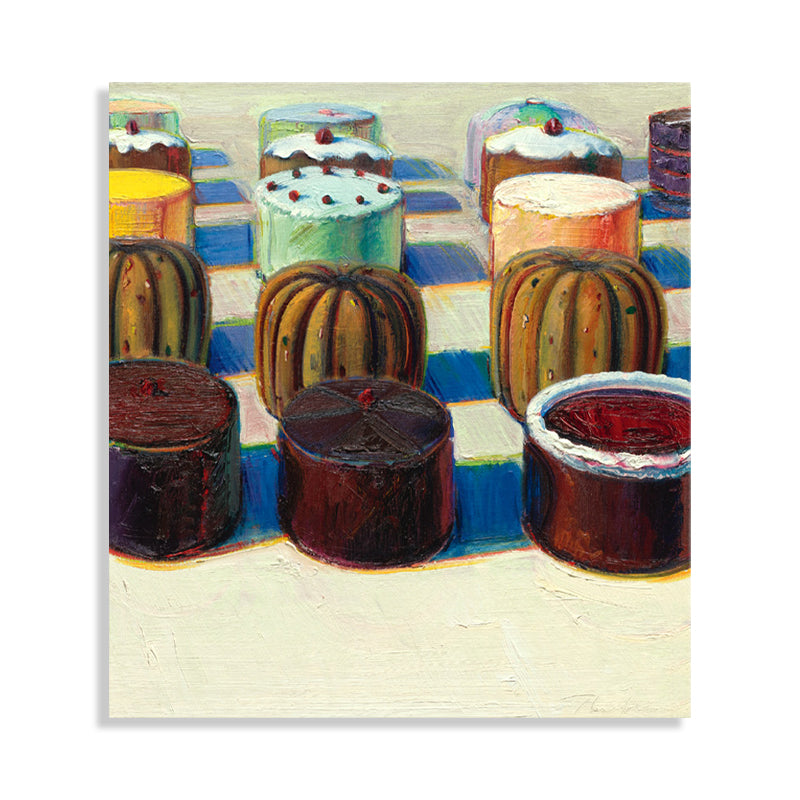 Vivolux | Traditioneller Stil Cupcakes Kunstleinwand Braune Lebensmittelmalerei, Mehrere Größen Verfügbar