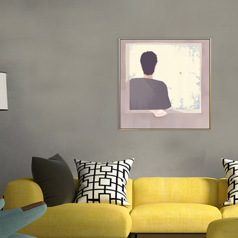 Vivolux | Rückseite der Young Canvas Nordic Textured Esszimmer Wandkunst in sanften Farben