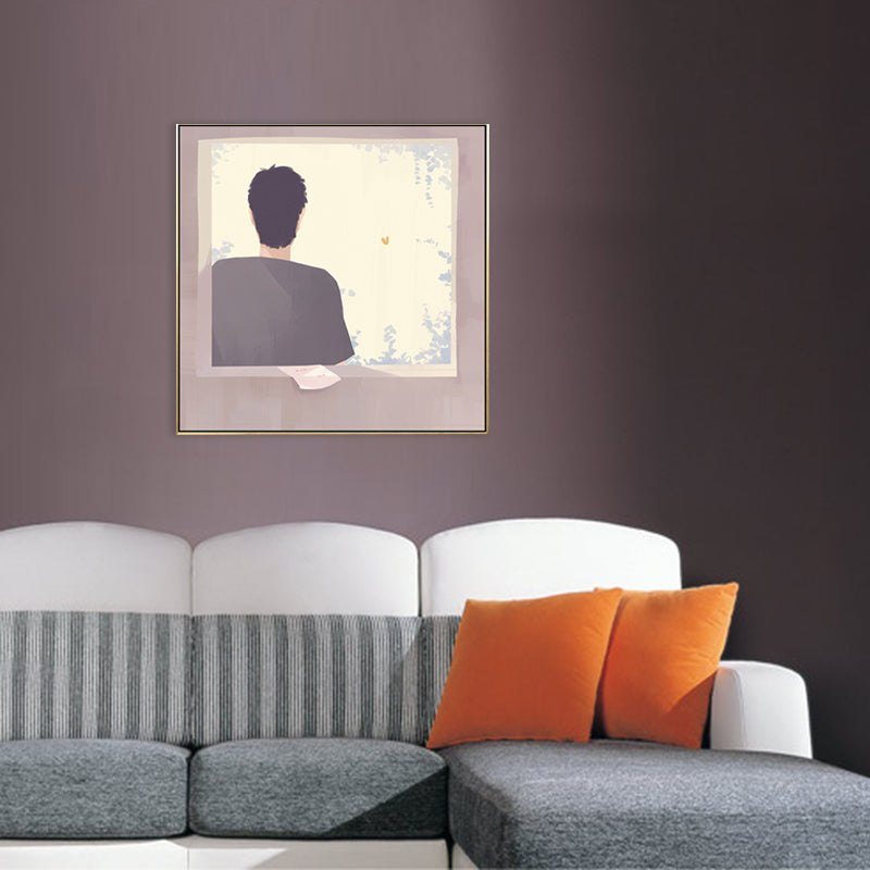 Vivolux | Rückseite der Young Canvas Nordic Textured Esszimmer Wandkunst in sanften Farben