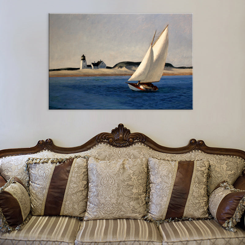 Vivolux | Plain Sailing Kunstdruck Tropischer Strand Texturiertes Wohnzimmer Wanddekor (In mehreren Größen erhältlich)