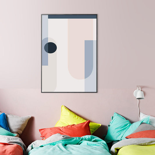 Vivolux | Nordic Style Vertrag Grafische Malerei Leinwand Pink Illustration Wandkunst Druck