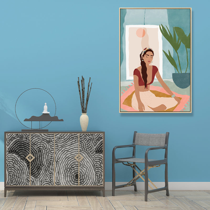 Vivolux | Sorgloses Mädchen Wanddekoration für das Wohnzimmer in Pastellfarbe, mehrere Größen verfügbar
