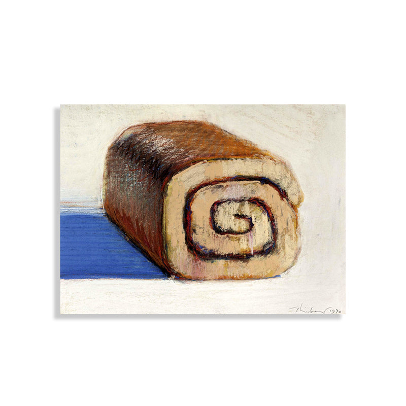 Vivolux | Roll Cake Malerei Braune Leinwand Wandkunst Druck Texturiert, Mehrere Größen Verfügbar
