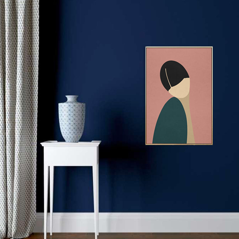 Vivolux | Nordic Style Stehende Figur Leinwand in Hellfarbig Strukturiertes Gemälde für Badezimmer