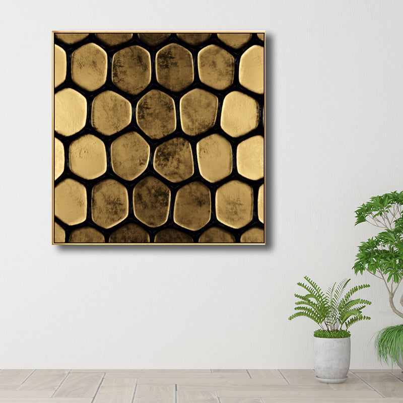 Vivolux | Moderne stijl grafisch patroon schilderij lichte kleur textuur wandprint voor slaapkamer