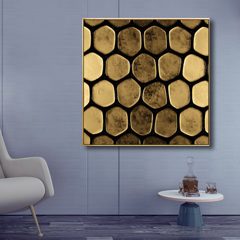 Vivolux | Moderne stijl grafisch patroon schilderij lichte kleur textuur wandprint voor slaapkamer