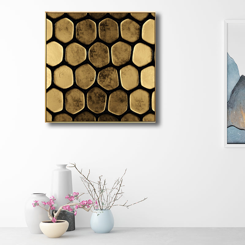 Vivolux | Moderne stijl grafisch patroon schilderij lichte kleur textuur wandprint voor slaapkamer