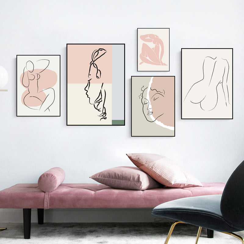 Vivolux | Skandinavische Stil Wandkunst Druck Beige Nude Frauenmalerei, Mehrere Größen Verfügbar