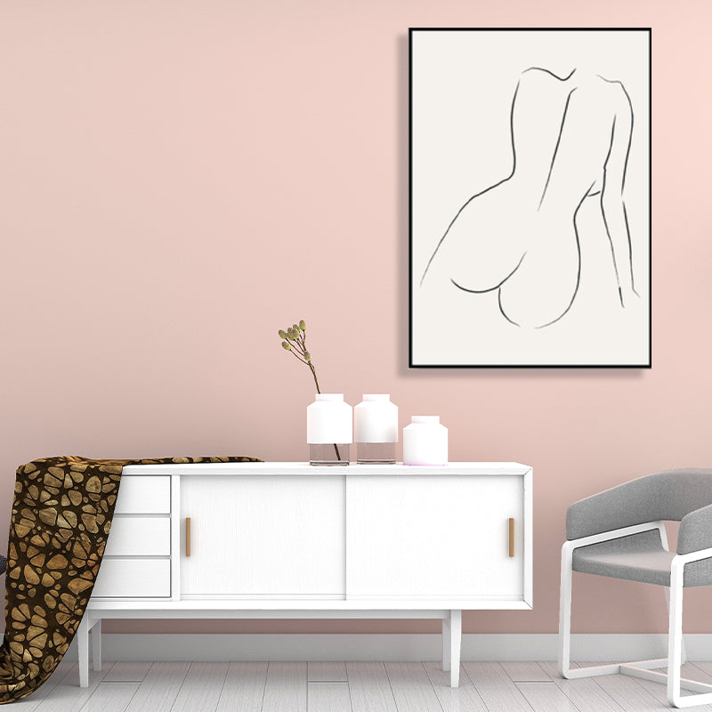Vivolux | Skandinavische Stil Wandkunst Druck Beige Nude Frauenmalerei, Mehrere Größen Verfügbar