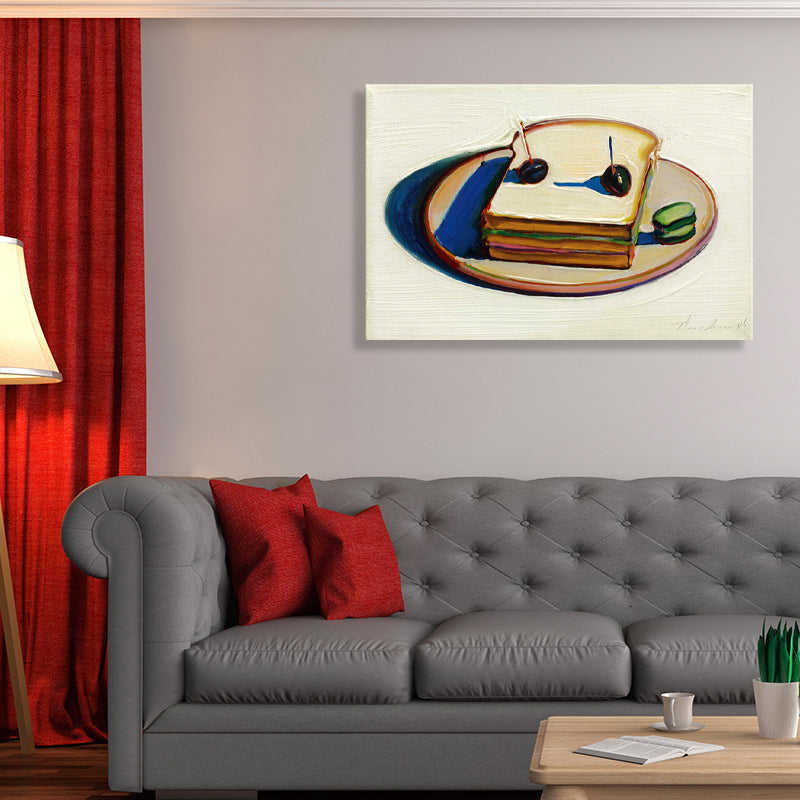 Vivolux | Traditioneller Stil Brot Malerei Leinwand Texturiert Braun Wandkunst Dekor für Gästezimmer