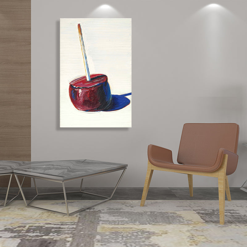 Vivolux | Traditioneller Stil Candy Apple Malerei Lebensmittel Rote Wandkunst, Mehrere Größen Verfügbar