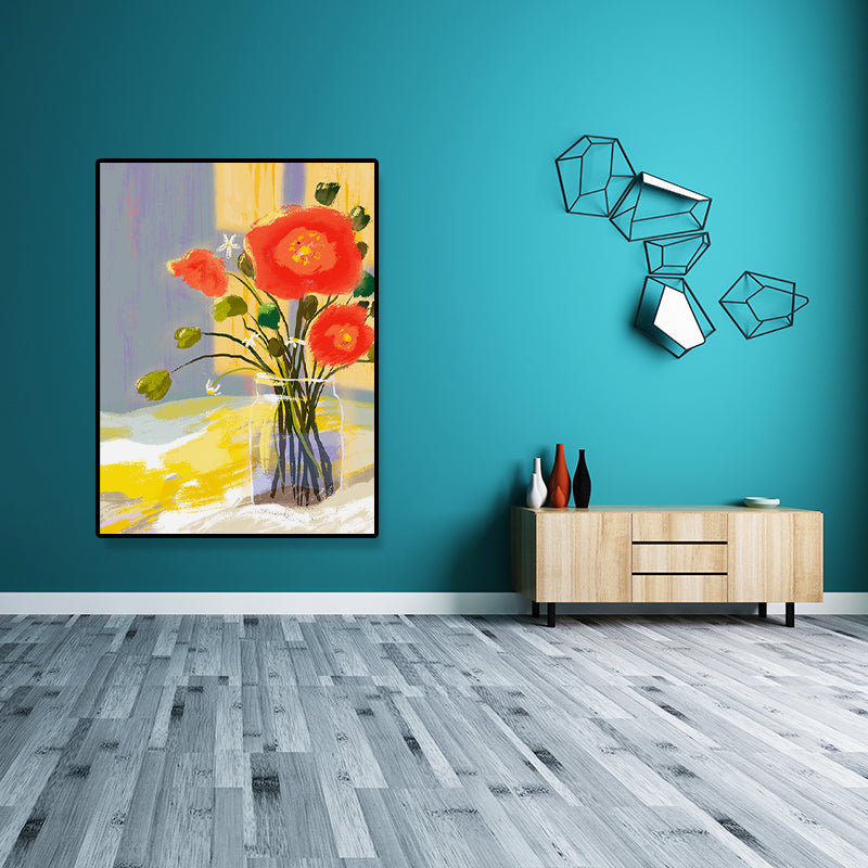 Vivolux | Orange Blossom Leinwand Kunst Texturiert Vintage Wohnzimmer Wand Dekoration, Mehrere Größen Optionen