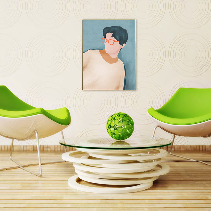 Vivolux | Nordic Figure Drawing Wandkunst Pastellfarbe Texturiertes Leinwanddruck für Teenager Schlafzimmer