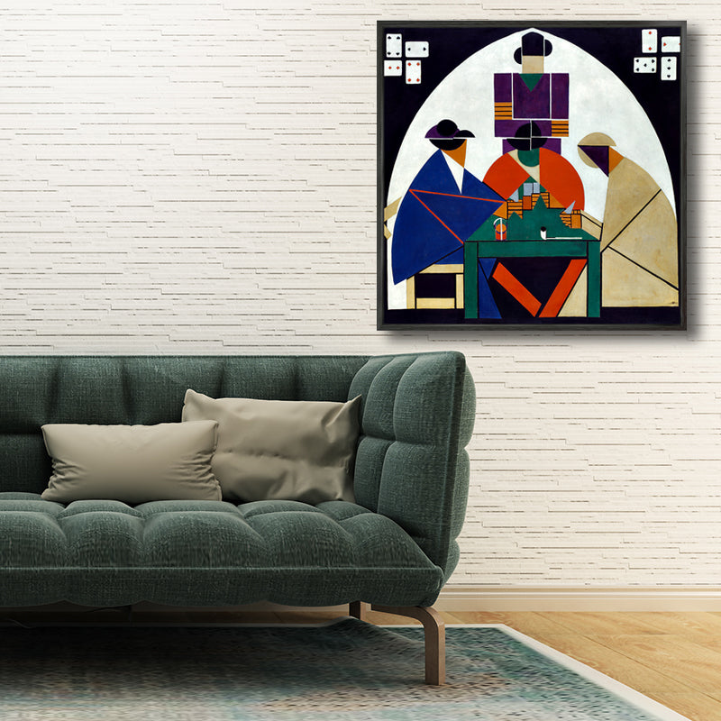 Vivolux | Traditionelle Geometrische Malerei Leinwand Texturiert Pastellfarbe Quadratische Wanddekoration für das Wohnzimmer