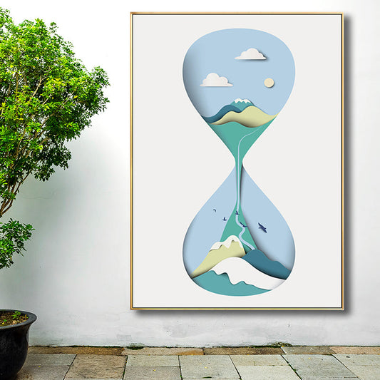 Vivolux | Nordic Nature Landschaft Kunstdruck Leinwand Texturiert Helle Farbe Wanddeko für Zuhause