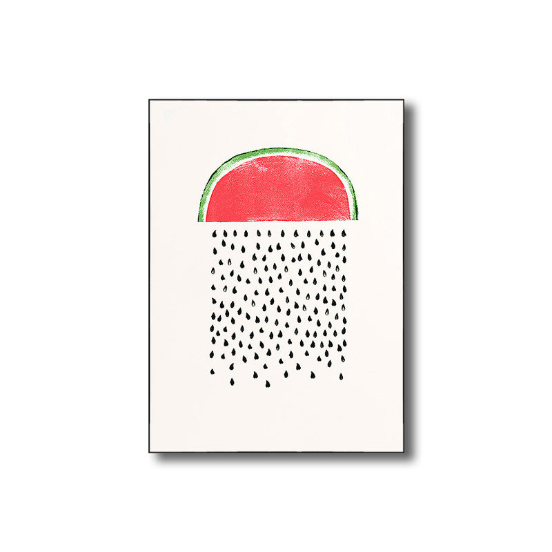 Vivolux | Pink Wassermelonenmuster Leinwand Texturiertes Wandkunst Druck für Schlafzimmer, Verschiedene Größen