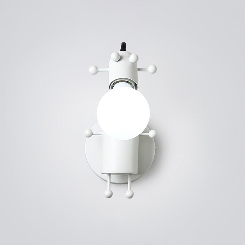 Vivolux | Robot Wandmontagebeleuchtung Nordic Stil Metall 1 Kopf Grau/Weiß/Grün Wandlampe Fassung mit Schwenkarm