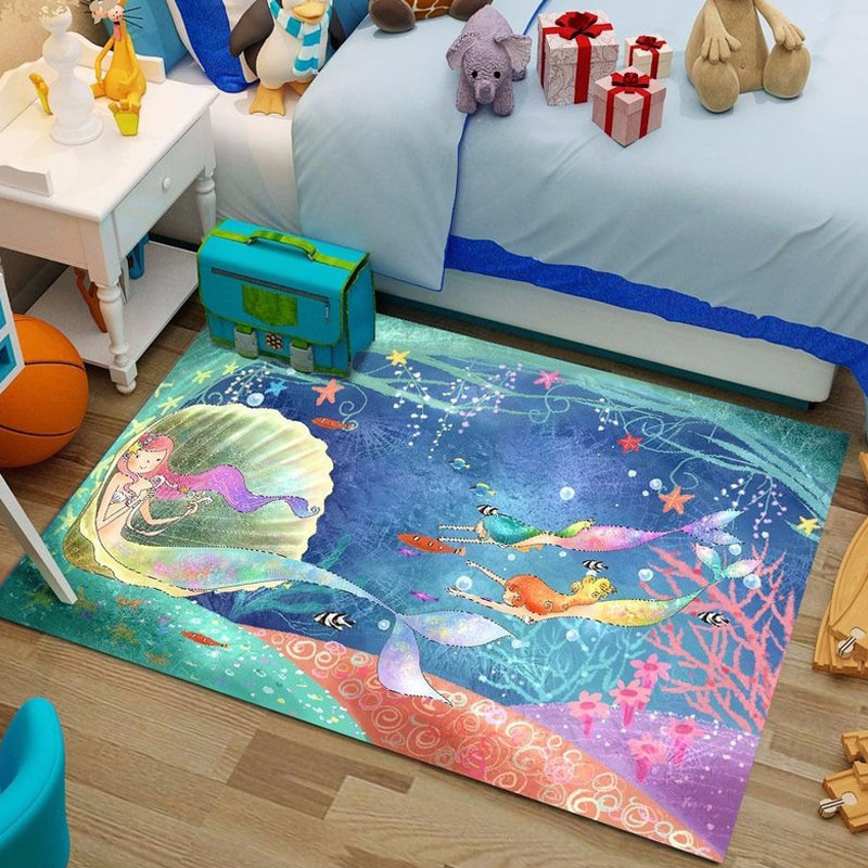 Vivolux | Schatten Cartoon Personage Patroon Tapijt Roze en Groen Kindertapijt Polyester Huisdiervriendelijk Wasbaar Antislip Ondergrond Gebiedstapijt voor Kinderkamer
