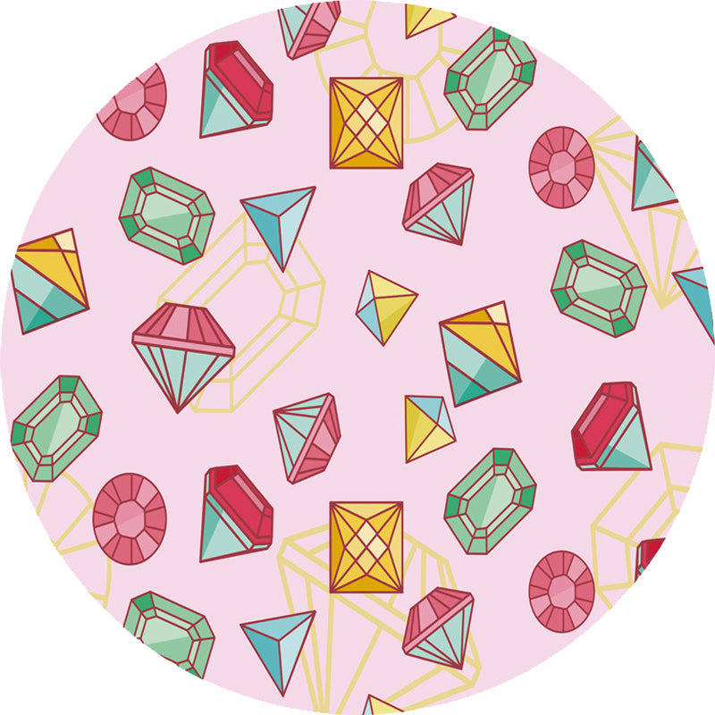 Vivolux | Rosa und Lila Kinderteppich Polyester Diamant- und Sockenmuster Teppich Haustierfreundlich Waschbar Antirutsch Rückseite Teppich für Dekoration