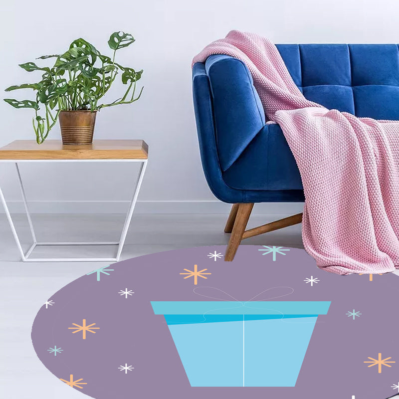 Vivolux | Rosa und Lila Kinderteppich Polyester Diamant- und Sockenmuster Teppich Haustierfreundlich Waschbar Antirutsch Rückseite Teppich für Dekoration
