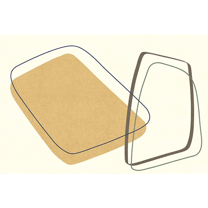 Vivolux | Uniek Casual Vloerkleed Beige Kleurblok Vloerkleed Wasbaar Diervriendelijk Antislip Tapijt voor Woonkamer