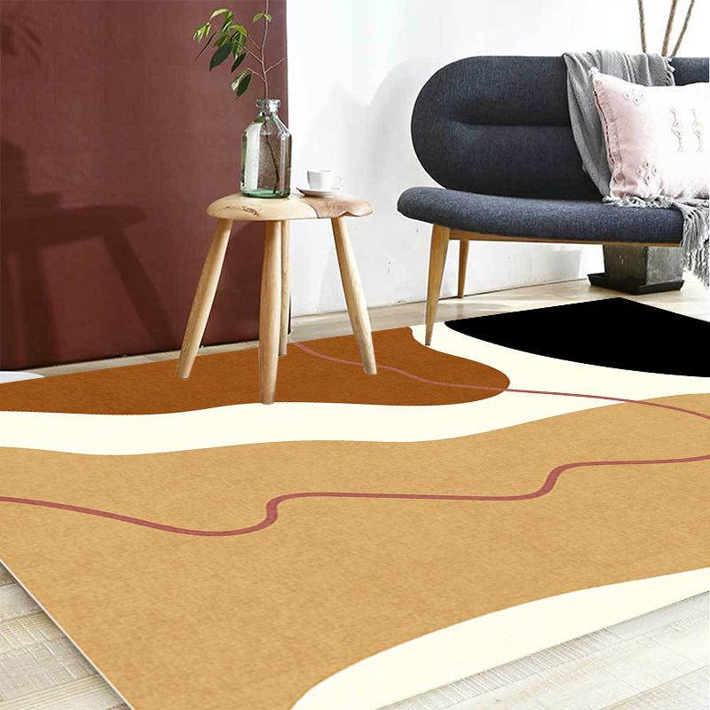 Vivolux | Uniek Casual Vloerkleed Beige Kleurblok Vloerkleed Wasbaar Diervriendelijk Antislip Tapijt voor Woonkamer