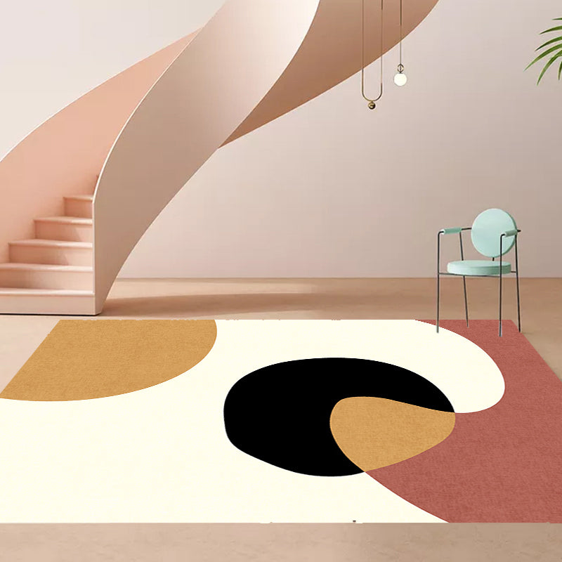 Vivolux | Noviteit Abstract Vloerkleed Beige Polyester Vloerkleed Antislip Achterkant Wasbaar Huisdiervriendelijk Gebied Vloerkleed voor Woonkamer