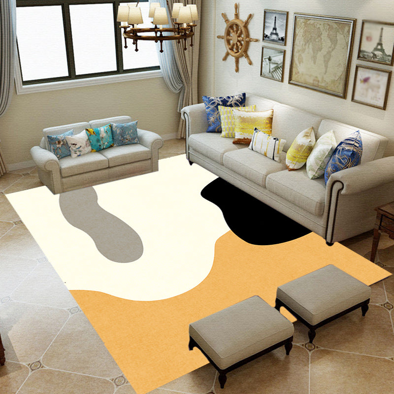 Vivolux | Noviteit Abstract Vloerkleed Beige Polyester Vloerkleed Antislip Achterkant Wasbaar Huisdiervriendelijk Gebied Vloerkleed voor Woonkamer