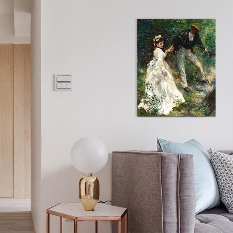 Vivolux | Paar Ausflug Ansicht Leinwand für Badezimmer Ölmalerei Wandkunst Druck, Verschiedene Größen