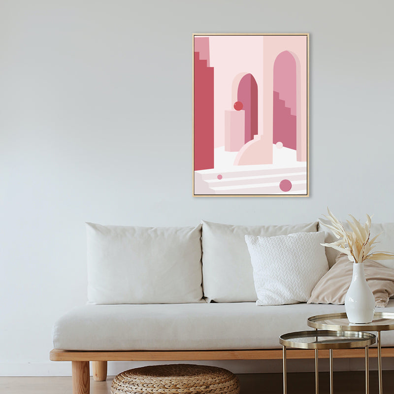 Vivolux | Nordic Style Innen Treppenmalerei in sanften Farben Texturiertes Canvas für das Esszimmer